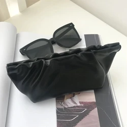 Cloud Bags Sunglasses Storage Box Glasses Case Sunglasses Leather Case Storage Box Foldable Pu Leather Home Storage Pouch