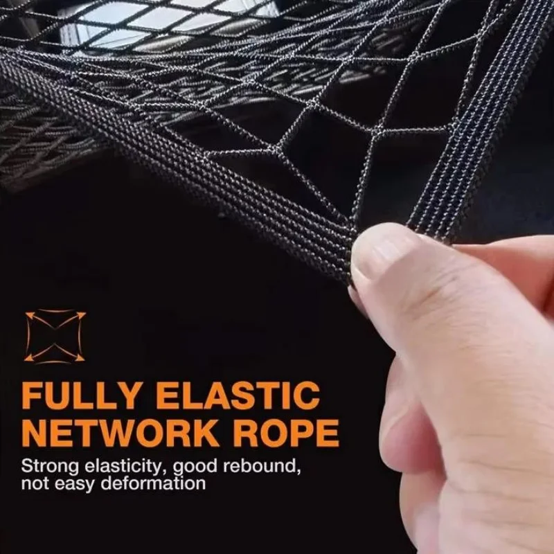 Motorcycle Cargo Net High Elastic Double Layer Motorcycle Net for Helmet Storage 10"X11" Bungee Cargo Net with Hooks Luggage Net image 5