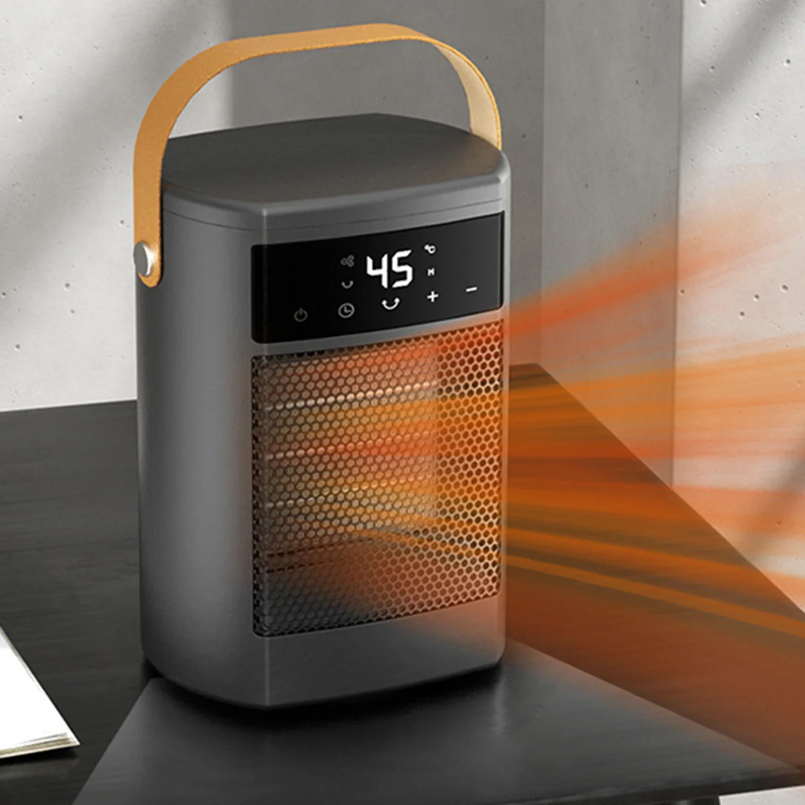 

Настольный обогреватель с цифровым дисплеем высокой мощности, электрические обогреватели, тихий, быстрый нагрев, теплый вентилятор для домашнего тепла