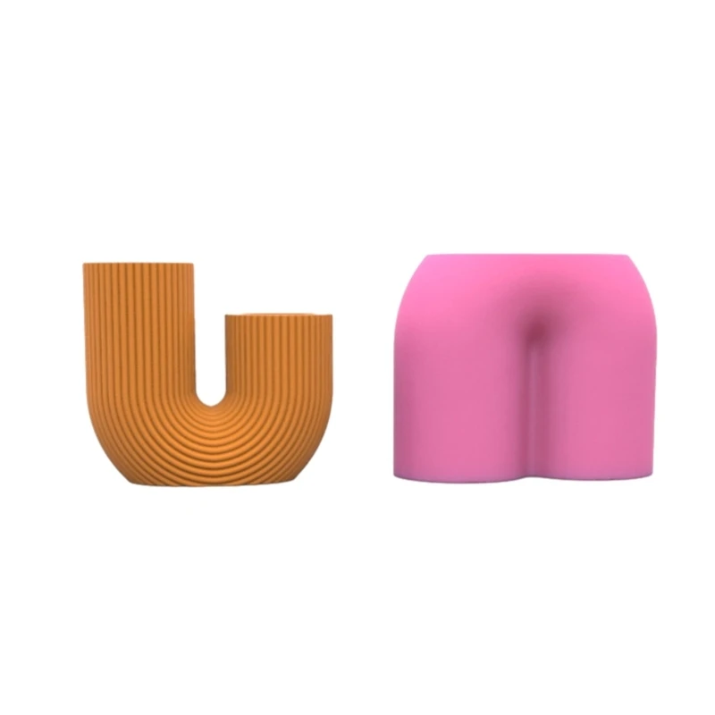 

U-образная форма из смолы, силиконовые формы для цветочных горшков, сделай сам, ваза, эпоксидная форма для литья, Прямая