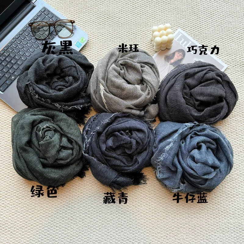 UMI MAO Wasteland-style Silk Scarf Summer Sun Protection Gauze Scarf Sunshade For Northwest Desert Seaside Trave Beach