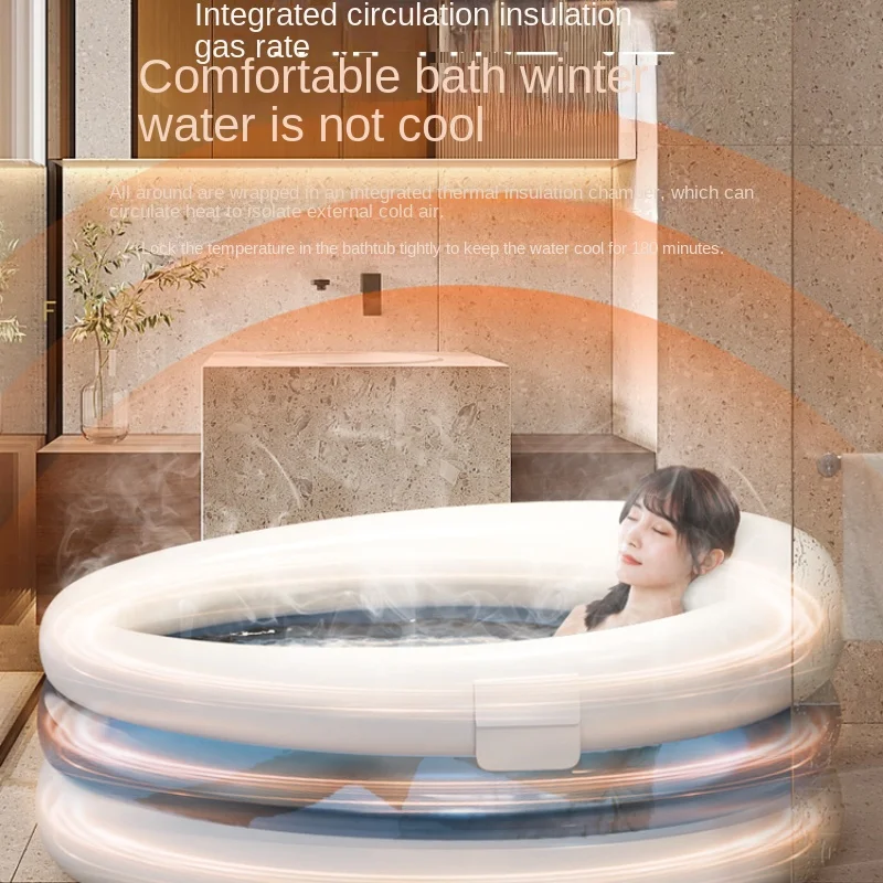 Folding bathtub adult household bath tub large inflatable tub bath tub family sitting bath tub.