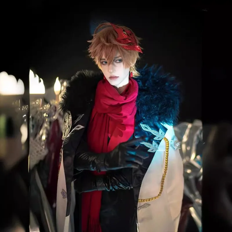 Tartaglia Childe Genshin Impact Fatui Harbingers عباءة زي كوس دور معطف أنيمي تأثيري طبعة فاخرة مجموعة كاملة حفلة الكبار