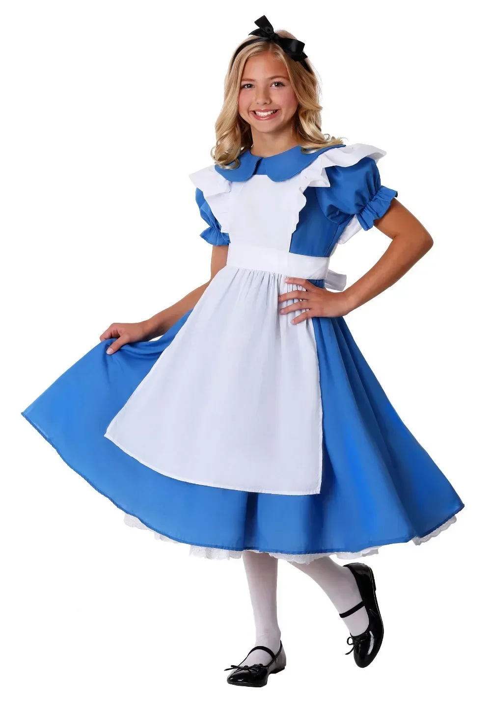 Alice in Wonderland Costume for Girls Kids Fantasias Maid Maid Cosplay Halloween Carnival Party Fancy Dress Up