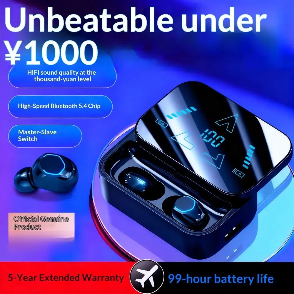 Noise Cancellation Wireless Bluetooth Headphones High Appearance Value Fashion Design for Business Music Travel Daily Life Use