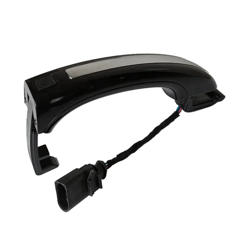 

2Pcs Car Black+Chroem Smart Exterior Door Handle W/Key Button For Q7 2007-2015 4L0837205A 4L0837207A 4L0 837 205B
