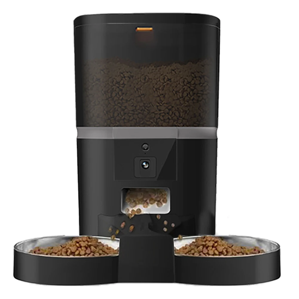 4L Automatische Kat Feeder Slimme Huisdier Feeder Voor Katten Kleine Honden Voedsel Dispenser Met Camera Recorder Timing Kwantitatieve Dubbele Kom
