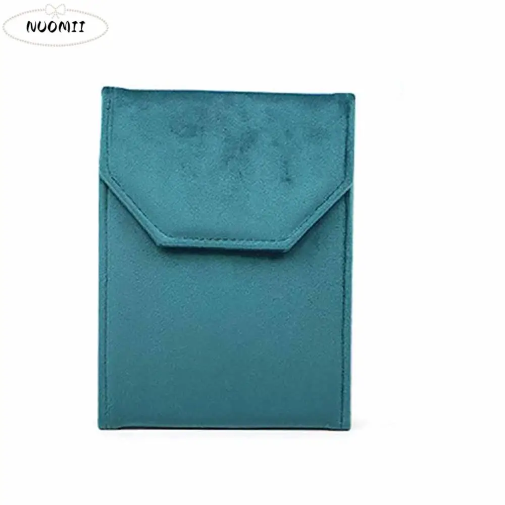 

Velvet Material Velvet Jewelry Pouch Snap Button Closure Foldable Design Necklace Organizer Bag Soft Lining Jewelry Storage Bag