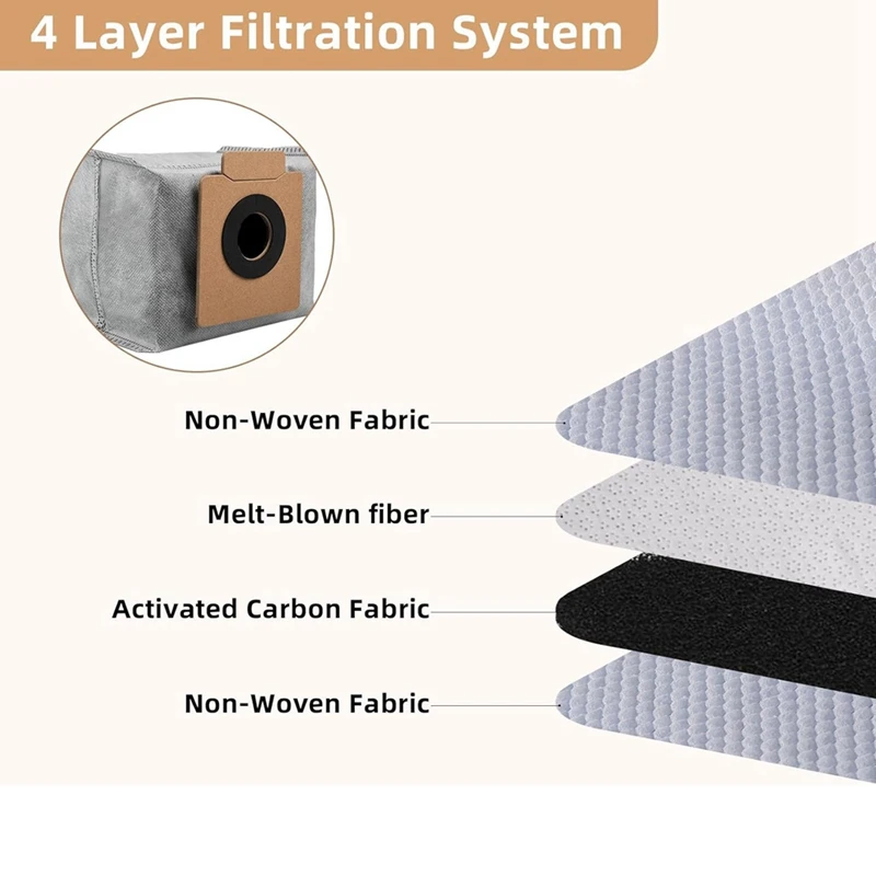 Eufy Clean用ダストバッグ,x8 pro,x10 pro,オムニロボット掃除機,セルフステーション,大容量使い捨てバッグ,16パック