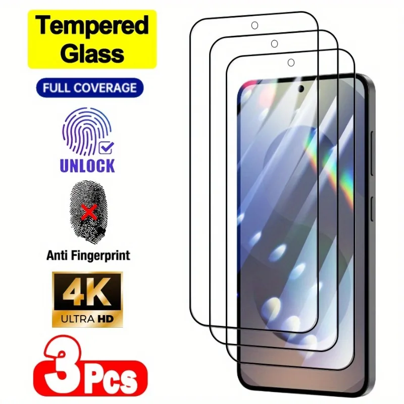 3Pcs Hd Tempered Gl… - image