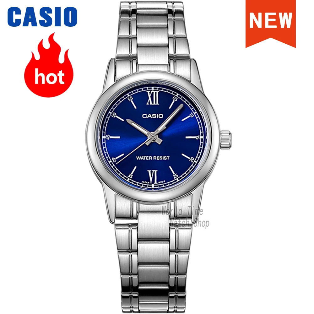 Casio-Conjunto de relógio de quartzo impermeável feminino, marca superior, luxo, presente para senhoras, relógio