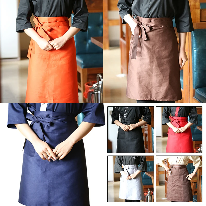 

Japanese Style Half Apron Restaurant Sushi Shop Short Apron Kitchen Cuisine Cafe Baking Apron Chef Uniform Kimono Aprons