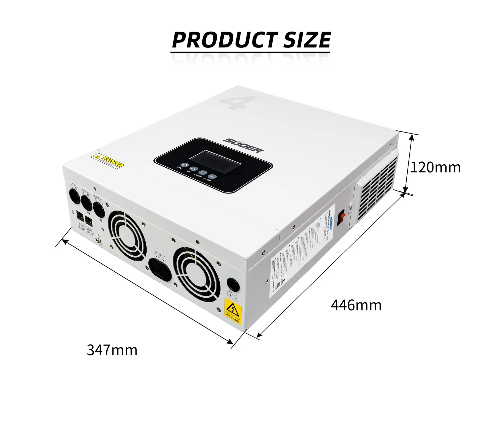 

VMS-V-4.2K-24-H 2025 New 24 Volt 4.2kw Single Output MPPT Hybrid Solar Power AC Inverter