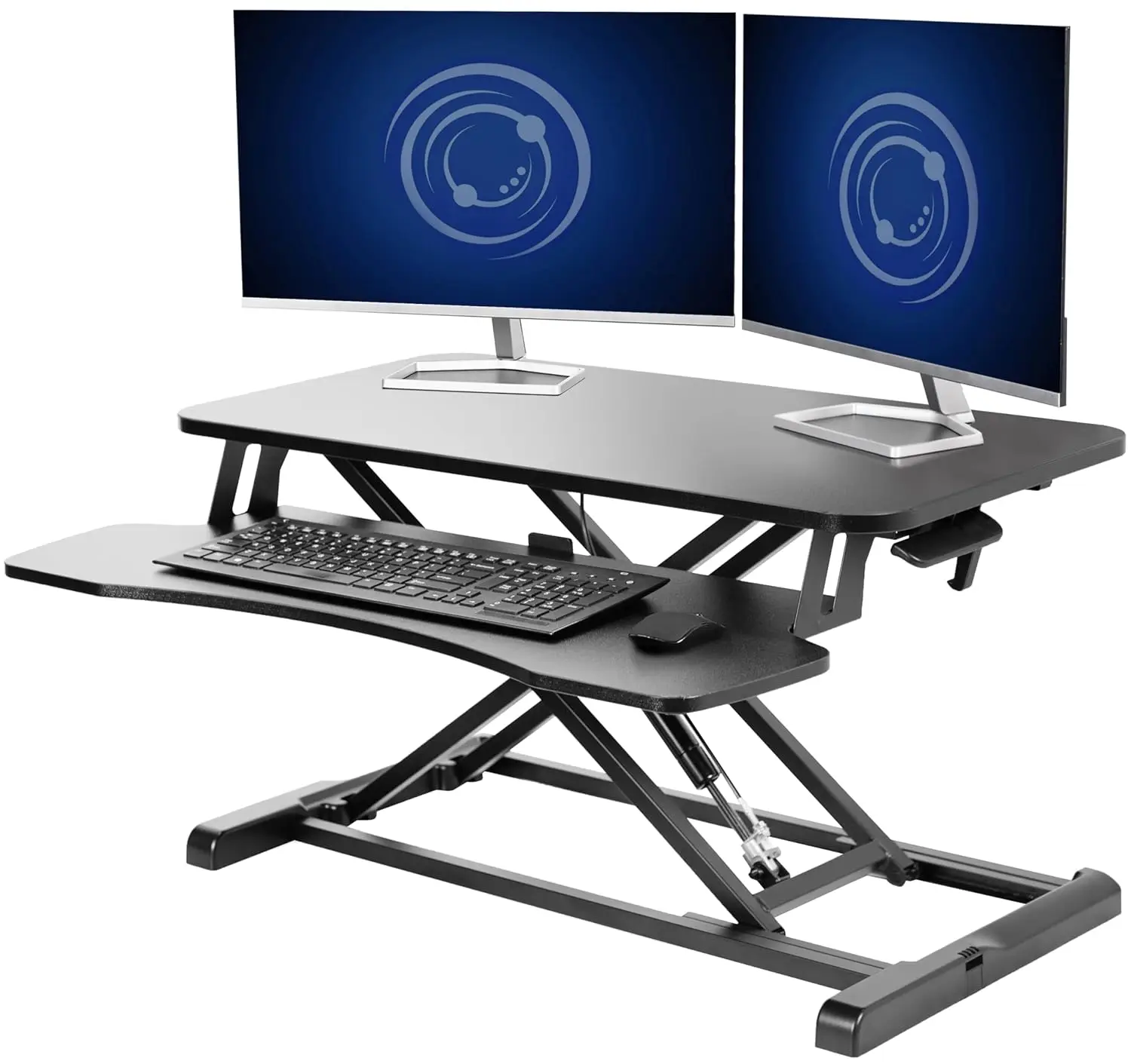 32 inch Desk Converter, K Series, Height Adjustable Sit to Stand Riser, Dual Monitor and Laptop Workstation with, Customized