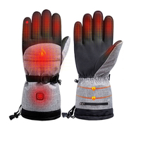 1 Set Touch Screen Motorcycle Heated Gloves Skiing Outdoor With Battery Case Non-slip Winter Warm Heated Waterproof Gloves