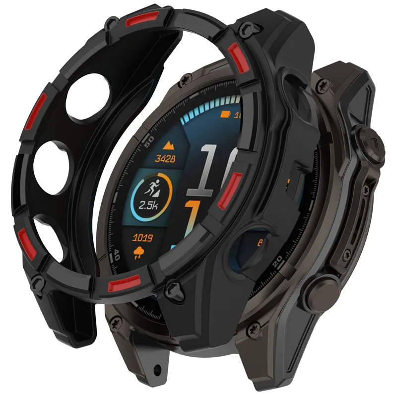 TPU Hollow Case สําหรับ Garmin Fenix 8 51 มม.กันชนป้องกันสําหรับ Garmin Fenix8 47 มม.43 มม.สมาร์ทนาฬิกากรอบ