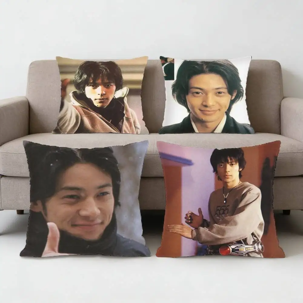 Masked Rider Kuuga Yusuke Godai Pillow Case Sofa Living Room Bedroom Headboard Backrest Cushion Square Cushion Nap Time