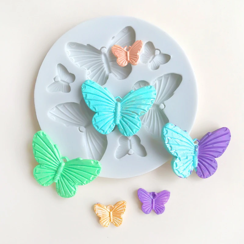 6 Grids Butterfly Silicone Mold Sugarcraft Mold Cookie Cupcake Chocolate Baking Mold Fondant Cake Decorating Tool Bakery Party