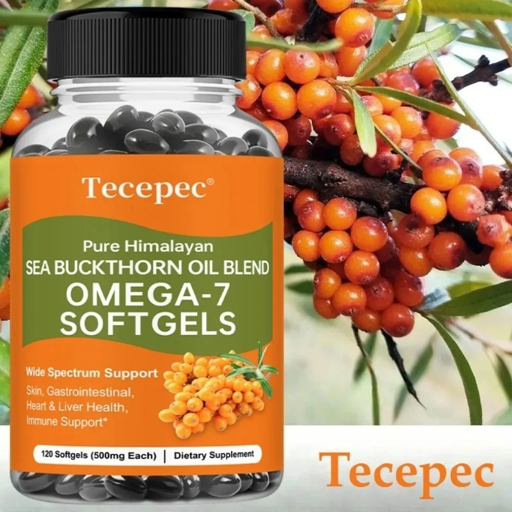 Omega-7 Softgels, Premium Himalayan Sea Buckthorn Oil – Supplement for Healthy Skin, Hair, Nails and Dryness