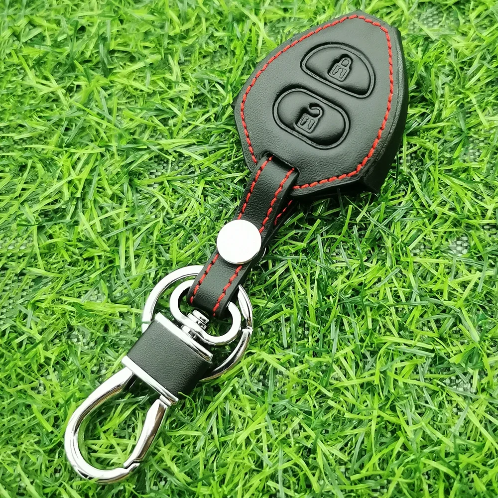 

New Leather Key Shell Remote Key Case Cover for TOYOTA Corolla Hilux Vitz Rav4 Aqua Camry Land Cruis Car-styling 2/3/4 Buttons