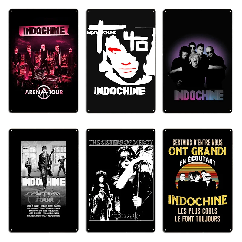 Indochina Nicola Boris Oli Group Metal Signs Cinema Garage Cinema Funny Wall Decor Indochina Tin sign Posters
