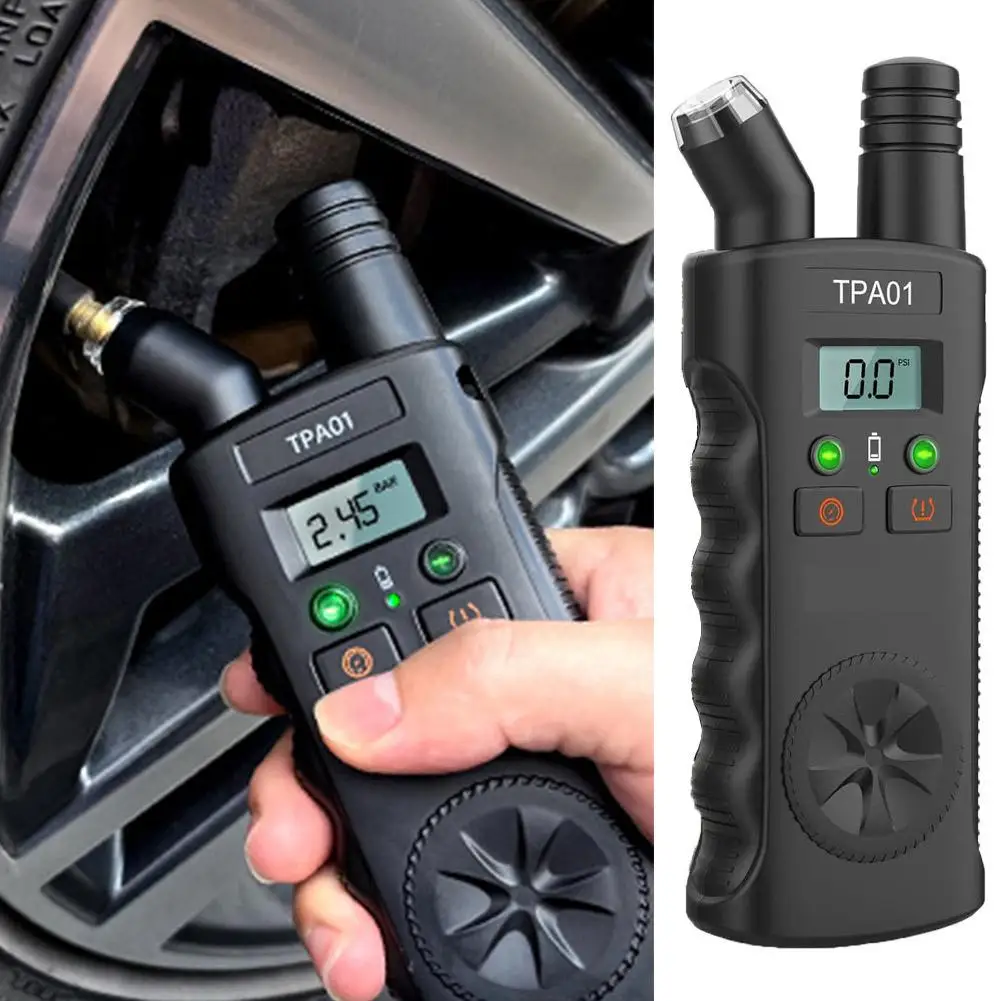 2 In 1 TPMS Relearn Reset Tool Digital Display Tire Pressure Monitor Tool for Car Motorcycle Tire Pressure Detection