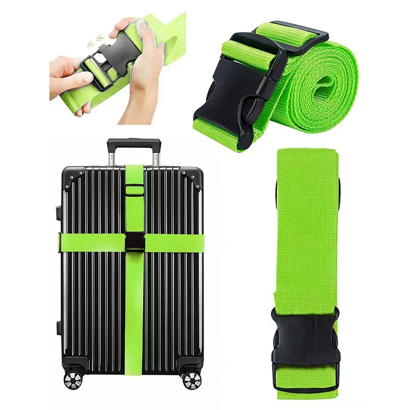 

Adjustable Luggage Straps Easy to Identify Travel Belt Connectors Hold Suitcases Together Extending the Life of Your Bags