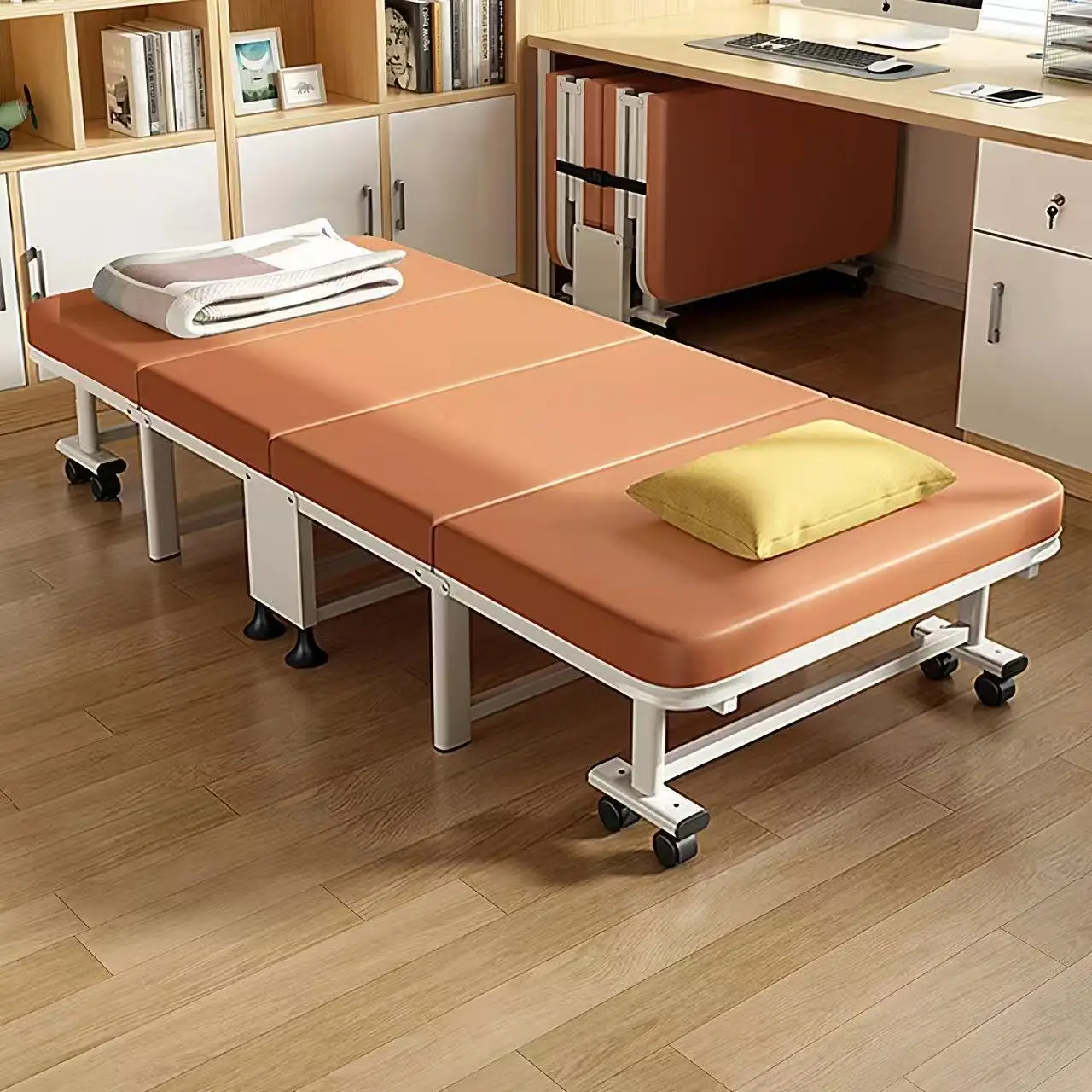 Folding Bed for Office, Nap Chair, Adult Hospital Companion Bed, Single Sleeping Artifact, Home Camping Bed, Portable