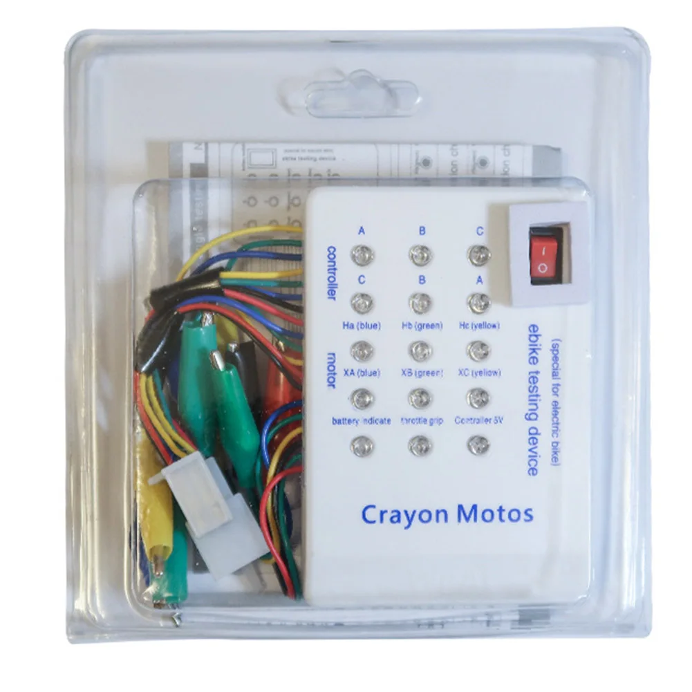 Electric Vehicle Brushless Motor Controller Tester 24V-72V Phase Angle Hall Sensor Handle Diagnostic Tool For E Scooter Bike For
