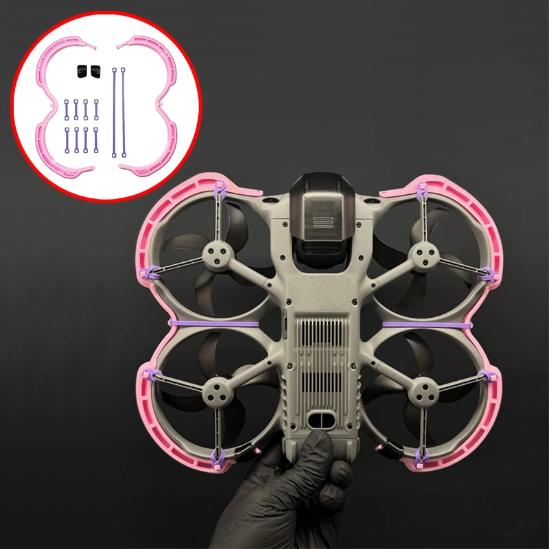 1Set Propeller Guard Ring Bumper Strip Protection Case 3D Printed TPU Anti-Collision Protector Kit for DJI Avata360 FPV RC Drone