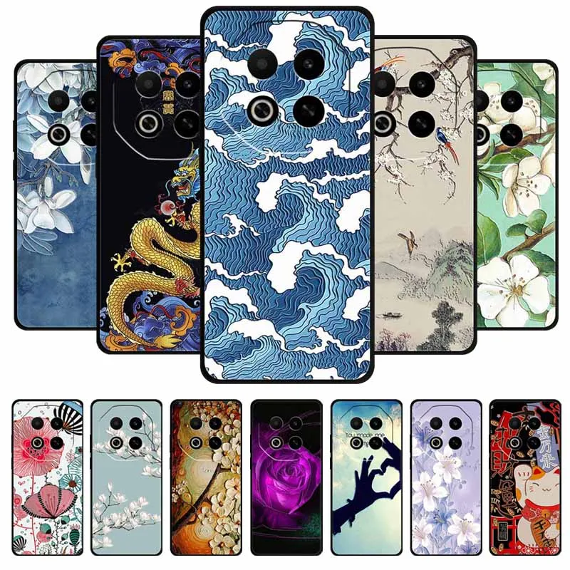 3D Emboss Case For Meizu Note 16/Note 22 5G Black Phone Case Shock proof Anti-Fingerprint Silicone Soft Coque Back Cover Case.