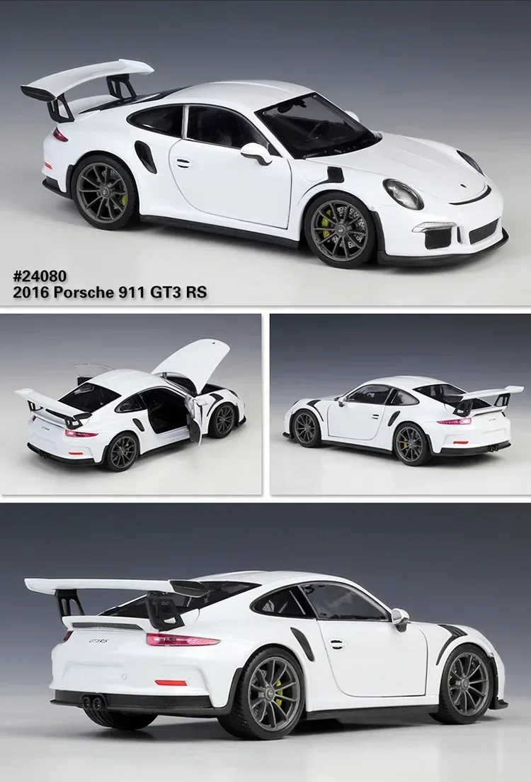 Welly 1:24 2016 Porsche 911 GT3 RS Alloy Models Car DiecastMetal Model Kids Toys Adult Collection Birthday Gift B59