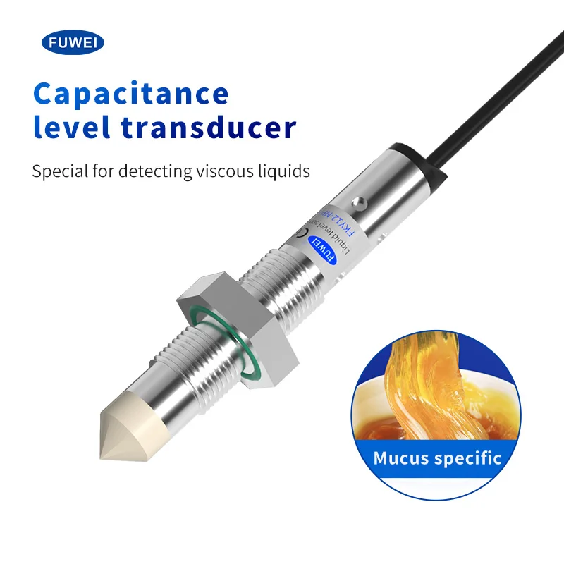 Sonda capacitiva do sensor de nível de contato FUWEI para água/óleo/material, interruptor de proximidade FKY12-NP-FL