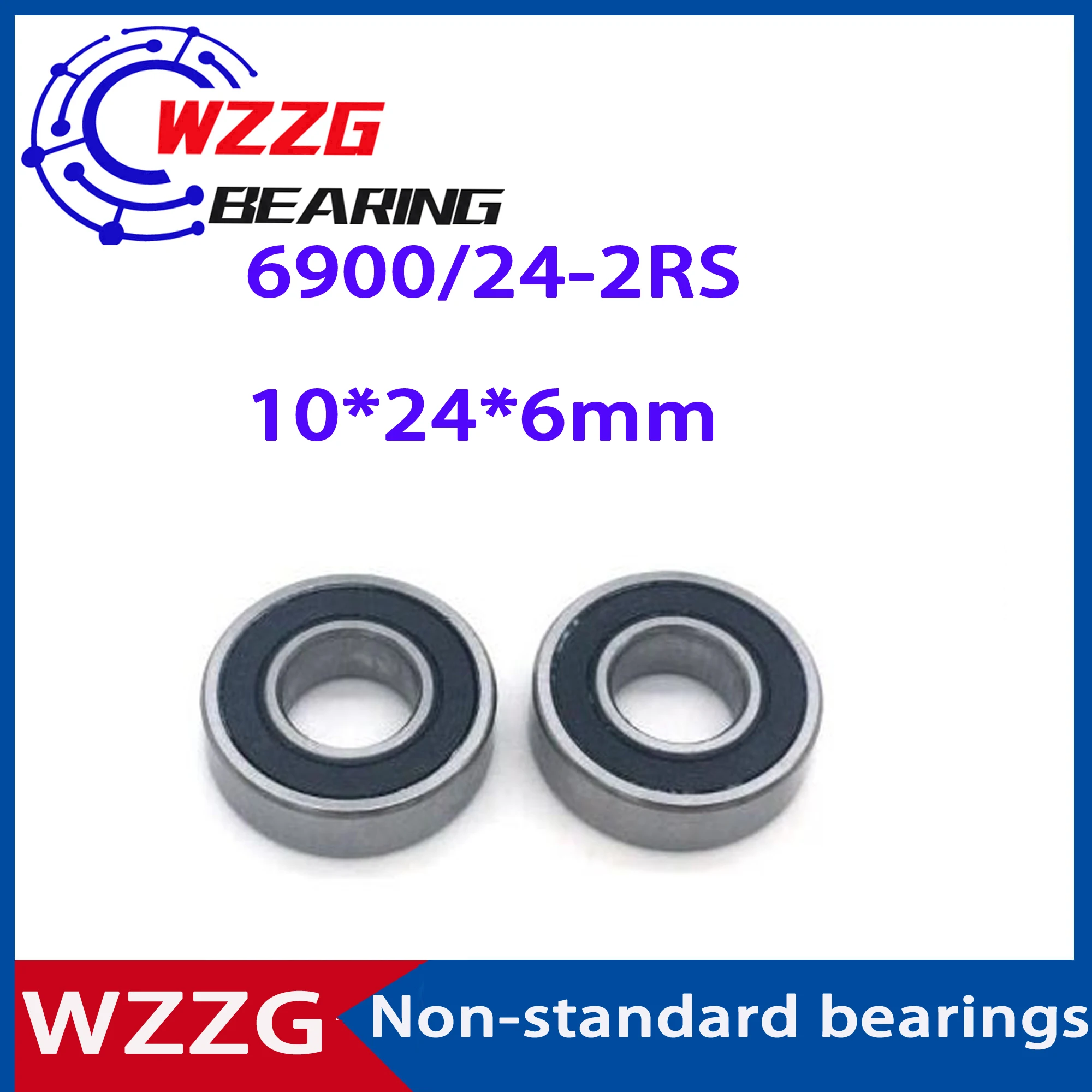 WZZG 6900/24-2RS(10PCS) High quality Non-standard bearings 10*24*6 mm deep groove ball bearings