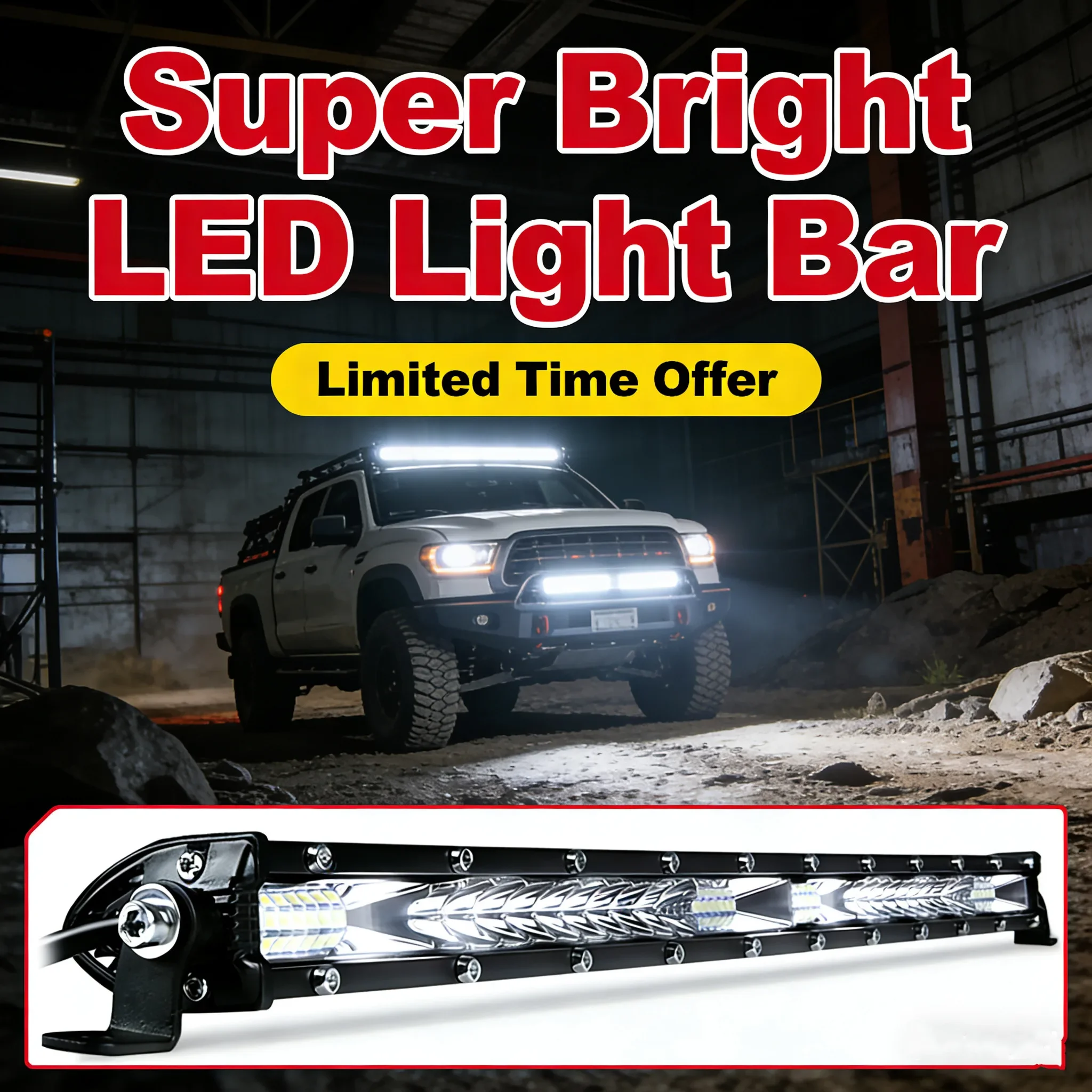 

Slim Spot Flood LED Light Bar 12V 24V Off Road Work Light for 4x4 Truck ATV SUV Boat Car Lada LED Bar