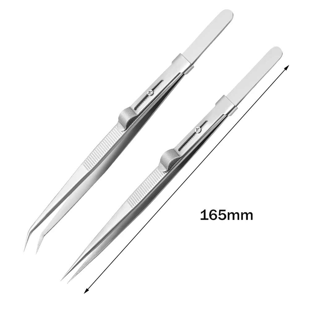 1/2/3Pcs Piercing Ball Grabber Tool Set Diamond Tweezers Jewelers Holder Pick up Locking Tweezers For Tiny Objects IC Chip