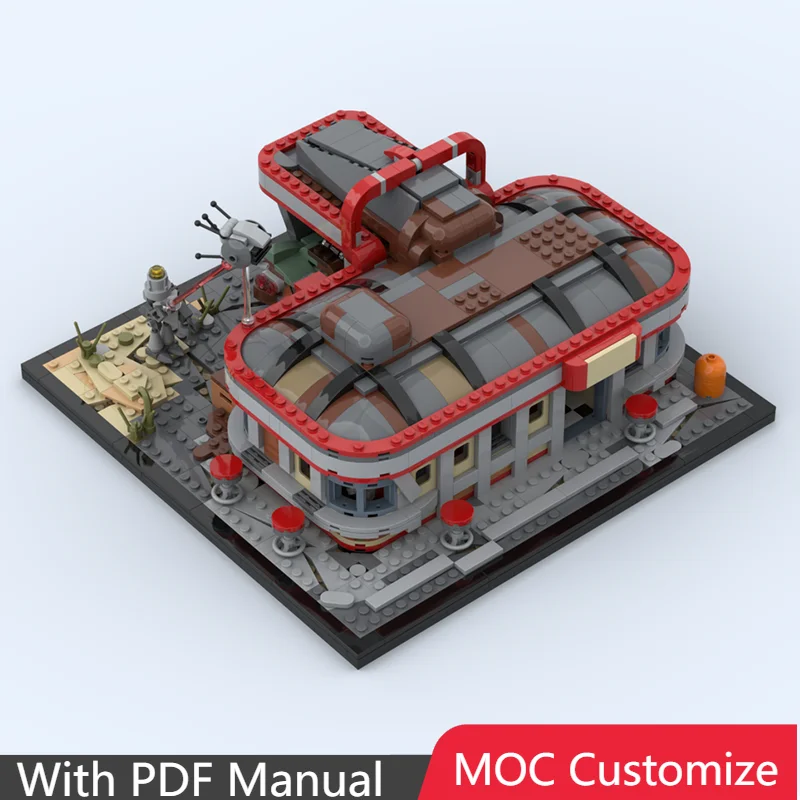 

1492 Pcs Moc Creative Hope Restaurant Building Modular Model Building Blocks Sets Education DIY Assembly Bricks Toys Kids Gifts