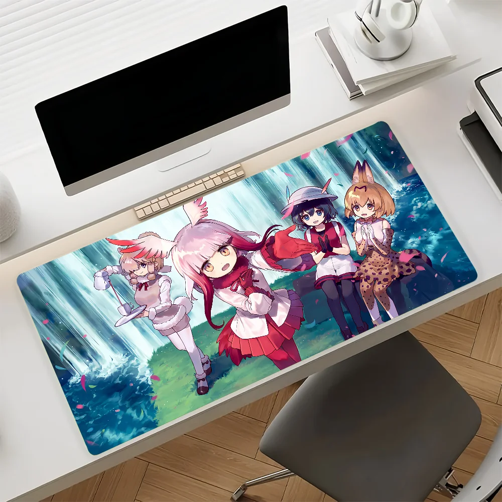 K-Kemono F-Friends Mouse Pad Large Non-Slip Waterproof Mat Stitched Edge Keyboard Pad for Gaming Daily Office