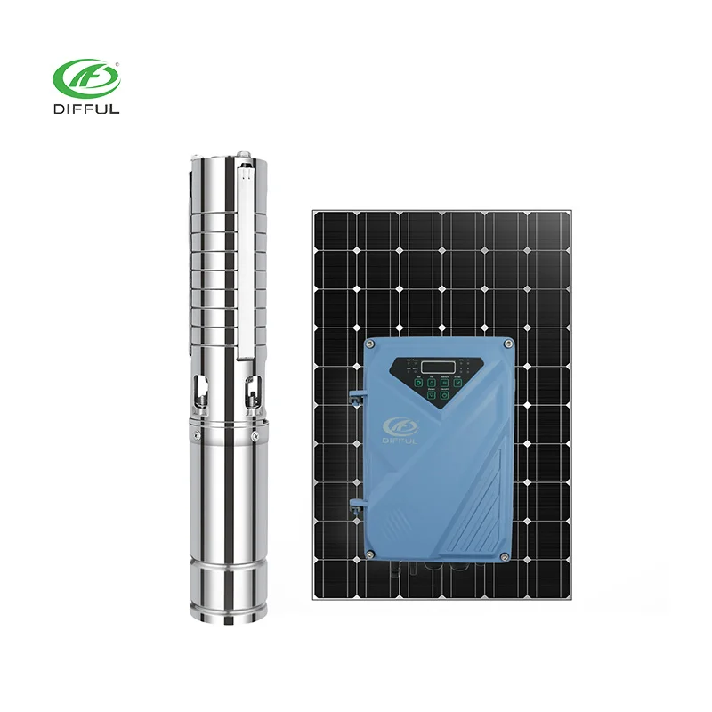 

AC / DC Water Pump Solar Powered Hybrid Water Pump Submersible Dc Pump Solar Water for Deep Well