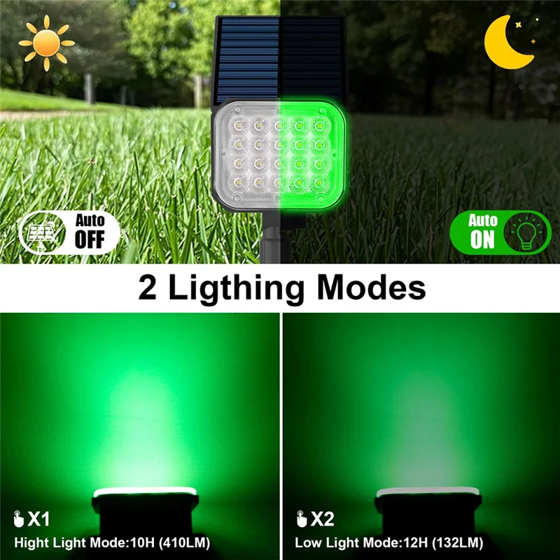 AF90-الطاقة الشمسية LED ضوء السوبر مشرق ضوء الحديقة الخضراء لحديقة سطوع قابل للتعديل الأضواء الشمسية IP65 مقاوم للماء