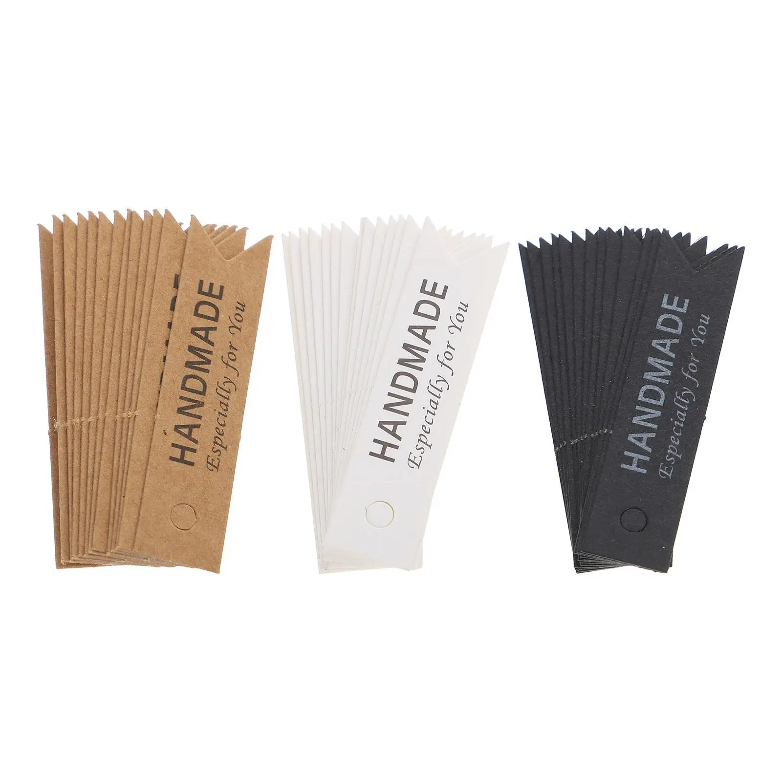 

45 Pcs Aromatherapy Decoration Labels Paper Black White DIY Hanging Tags Wax Melt Banner Flags Long Rectangle Shape