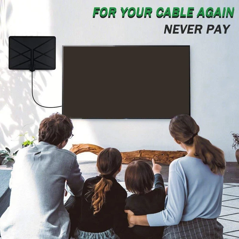 960 Miles TV Aerial Indoor Amplified Digital HDTV Antenna 4K HD DVB-T Freeview TV For Local Channels Broadcast Home Television