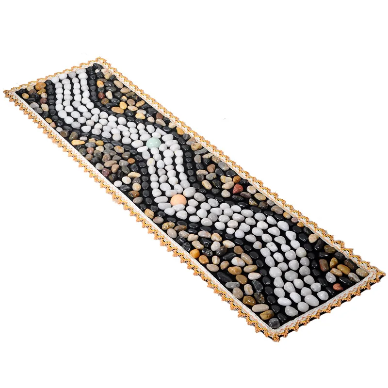 

floor mat, natural rain stone pebbles, massage foot pad, foot massage acupressure board, four seasons jade ball massage pad