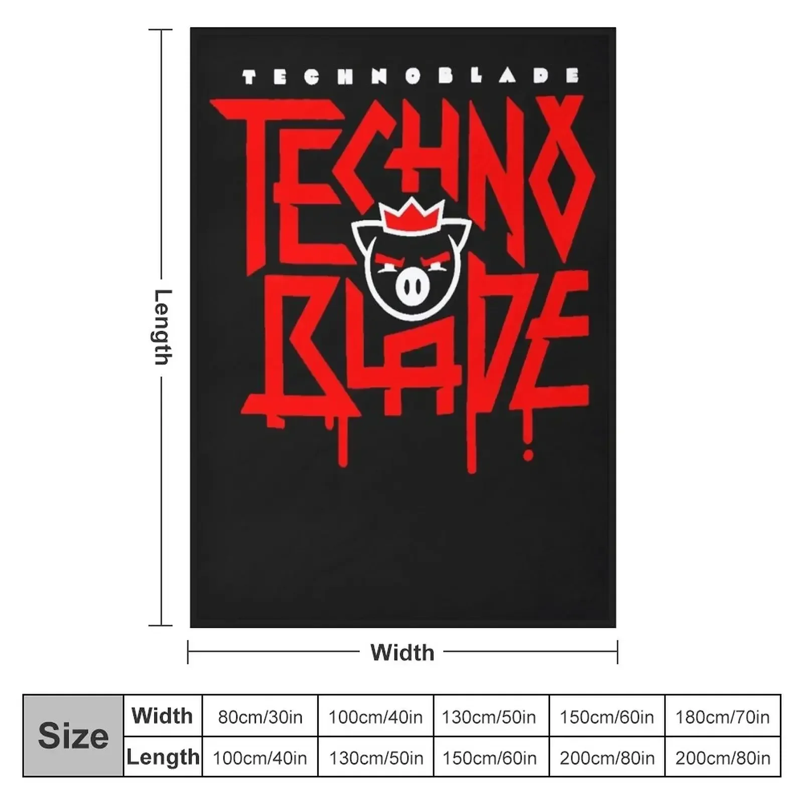 TechnoBlade Logo Red Classic T-Shirt Throw Blanket Sofa Throw Hair Blankets