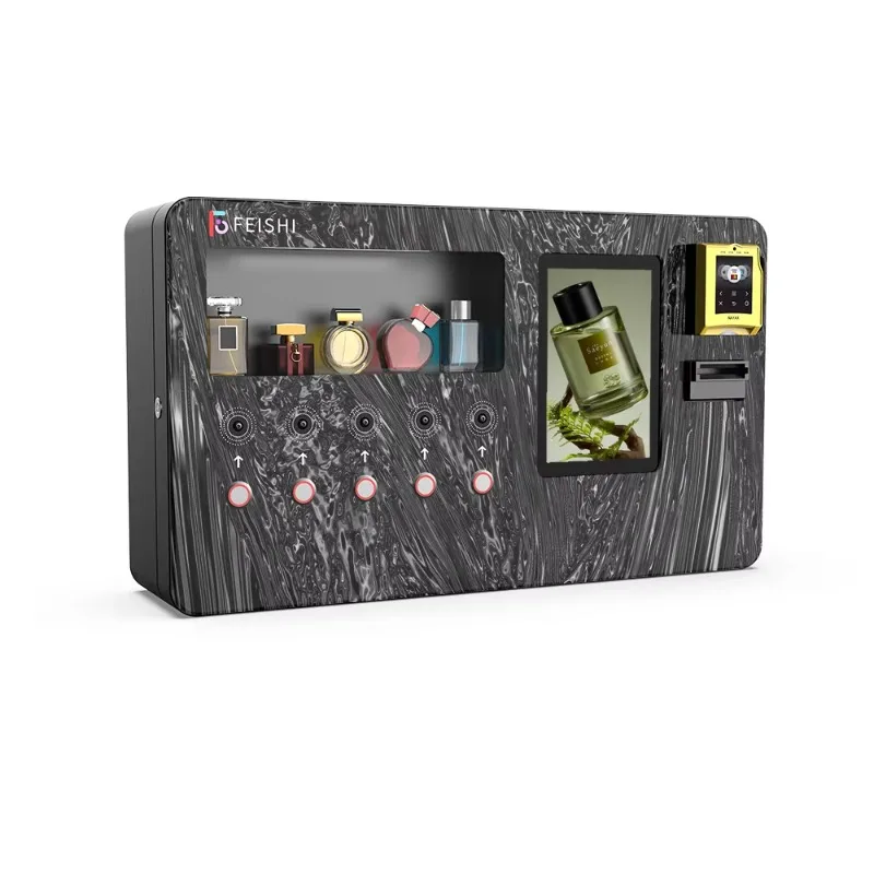 Dispensador de spray de perfume completamente automático Tarjeta de crédito/Código QR/Pago token Máquina expendedora de perfume inteligente para tienda de conveniencia