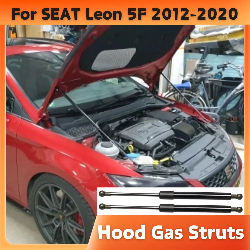 Hood Struts for SEAT Leon 5F 2012-2020 Front Engine Bonnet Gas Springs Shock Absorbers Lift Supports 2PCS
