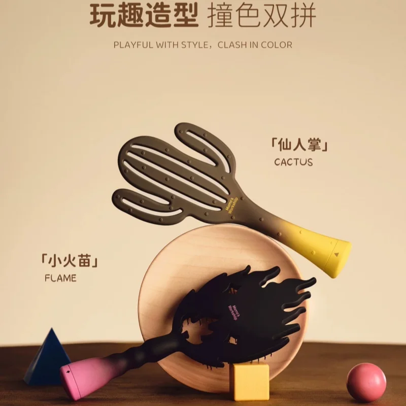 Momo'S Workshop Hollow Out Hair Comb Anti Detangling Brush For High Root Fluffy Hair Styling Tool For Adults Christmas Hallowee