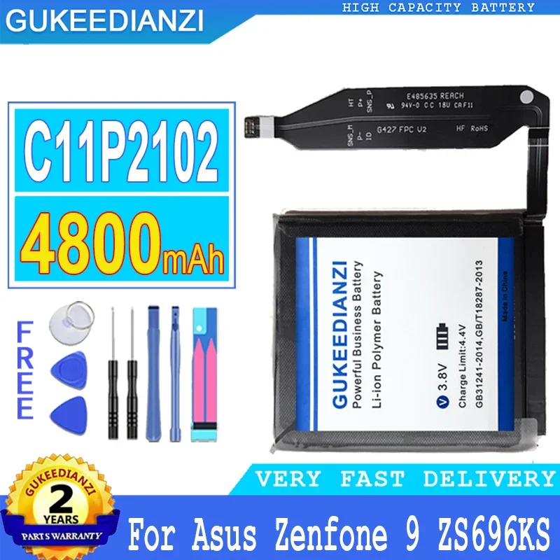 

GUKEEDIANZI Battery for Asus Zenfone 9, Big Power, C11P2102, ZS696KS, 4800mAh