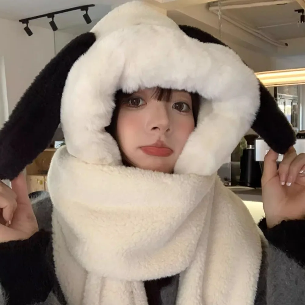 مجموعة من ثلاث قطع من قبعة صغيرة ، قبعة ، أحادية اللون ، وشاح محيط رأس كبير ، قفازات ، سميكة دافئة ، سترة للرقبة ، أزياء