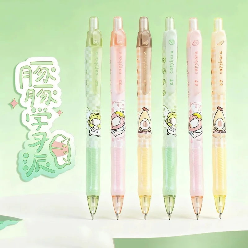 36pcs/lot Kawaii Capybara Mechanical Pencil Cute 0.5MM Drawing Writing Automatic Pen School Office Supplies